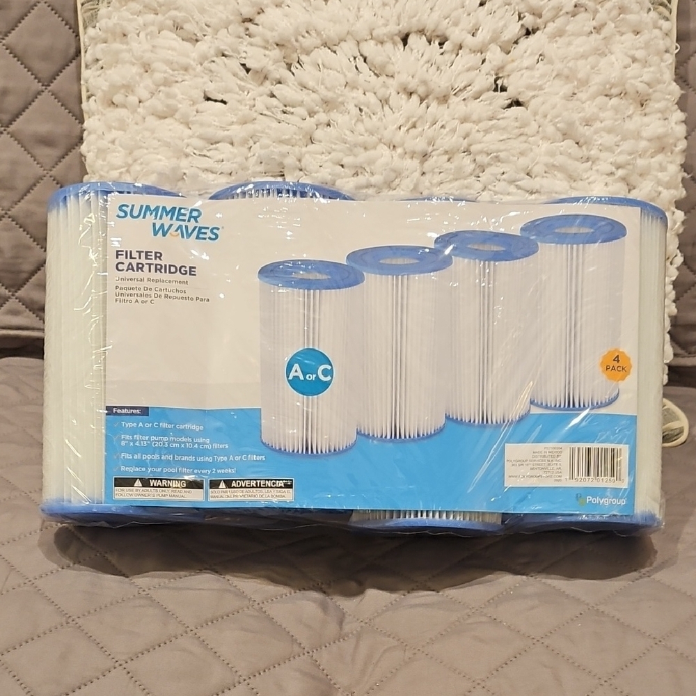 Summer Waves Universal Replacement Filter Cartridge 4-Pack